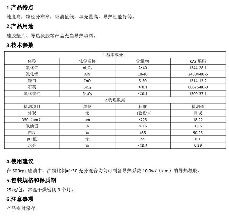 凝胶用导热粉